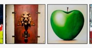 Konstutställning i musikhallen på Krapperup